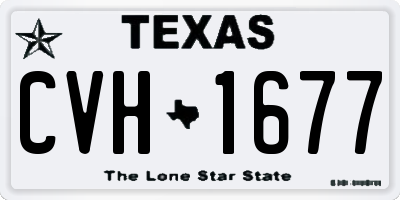 TX license plate CVH1677