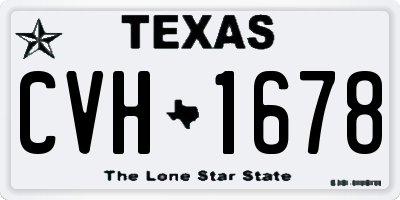 TX license plate CVH1678