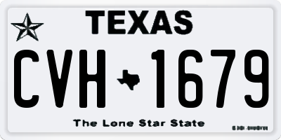 TX license plate CVH1679