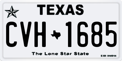 TX license plate CVH1685