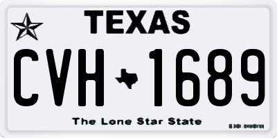 TX license plate CVH1689