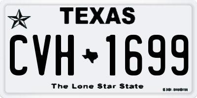 TX license plate CVH1699