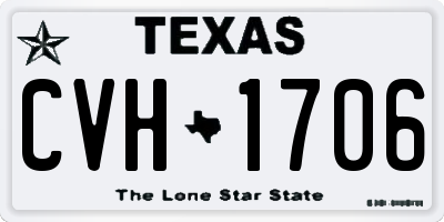 TX license plate CVH1706