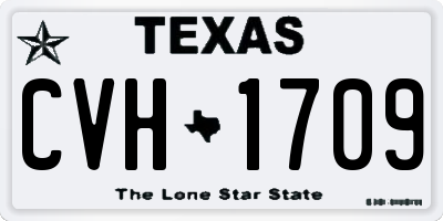 TX license plate CVH1709