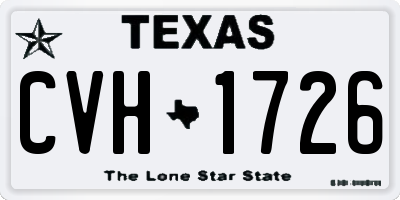TX license plate CVH1726