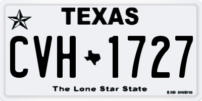 TX license plate CVH1727