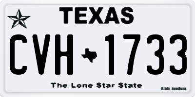 TX license plate CVH1733