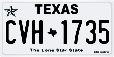 TX license plate CVH1735