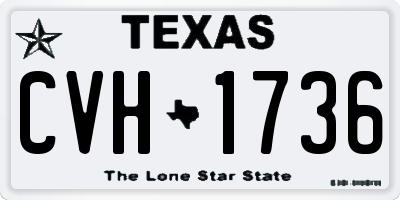 TX license plate CVH1736