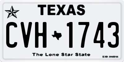 TX license plate CVH1743