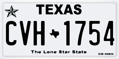 TX license plate CVH1754