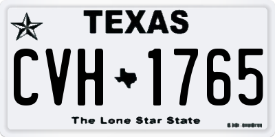 TX license plate CVH1765