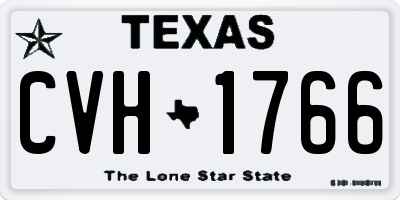 TX license plate CVH1766