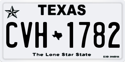 TX license plate CVH1782