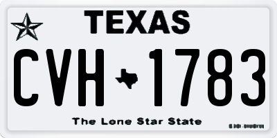 TX license plate CVH1783