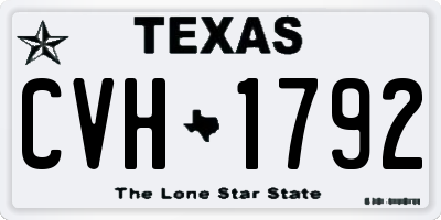 TX license plate CVH1792