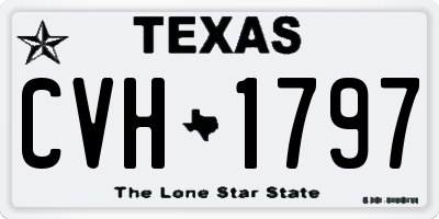 TX license plate CVH1797