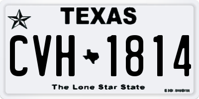 TX license plate CVH1814