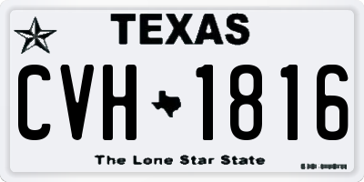 TX license plate CVH1816
