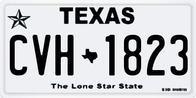 TX license plate CVH1823