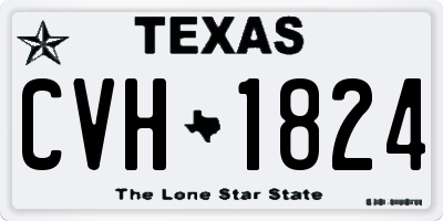 TX license plate CVH1824