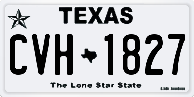 TX license plate CVH1827