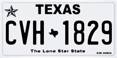 TX license plate CVH1829