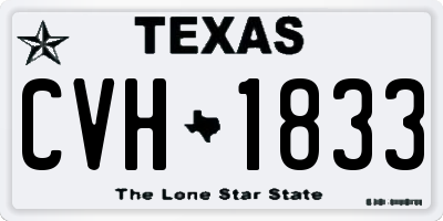 TX license plate CVH1833