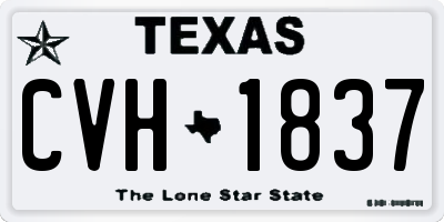 TX license plate CVH1837