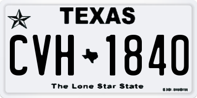 TX license plate CVH1840