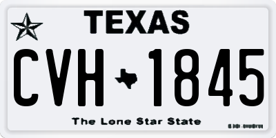 TX license plate CVH1845