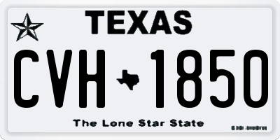 TX license plate CVH1850