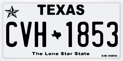 TX license plate CVH1853