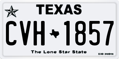 TX license plate CVH1857