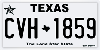 TX license plate CVH1859