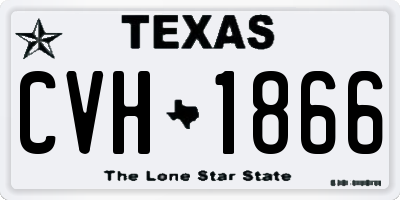 TX license plate CVH1866