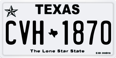 TX license plate CVH1870