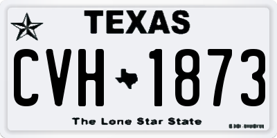 TX license plate CVH1873
