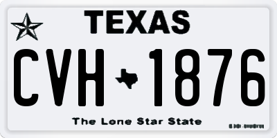 TX license plate CVH1876