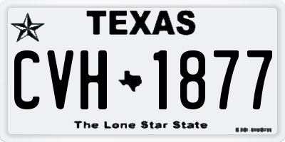 TX license plate CVH1877