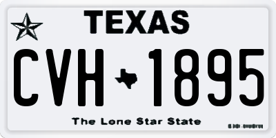 TX license plate CVH1895