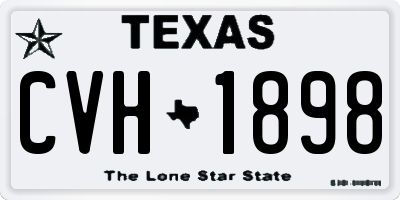 TX license plate CVH1898