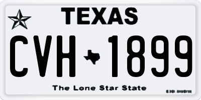 TX license plate CVH1899