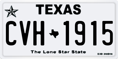 TX license plate CVH1915