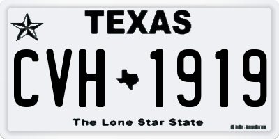 TX license plate CVH1919