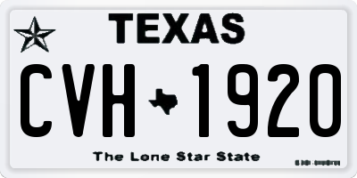 TX license plate CVH1920