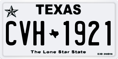 TX license plate CVH1921
