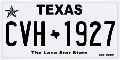 TX license plate CVH1927