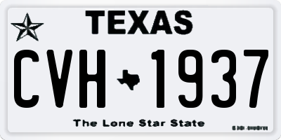TX license plate CVH1937