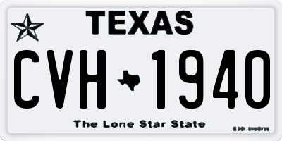 TX license plate CVH1940